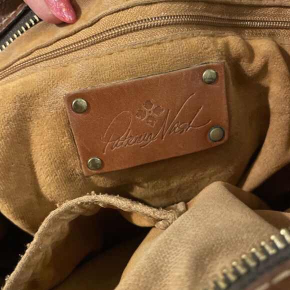 Vintage Patricia Nash Map Signature Design Leather Handbag Purse Shoulder Bag - Picture 16 of 16